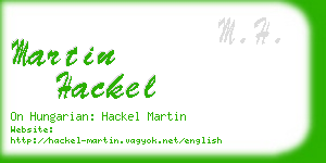 martin hackel business card